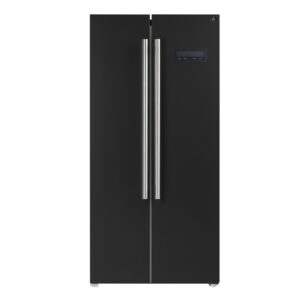 Forno Salerno Espresso 33-Inch Black Side-by-Side Refrigerator, 15.6 Cu. Ft