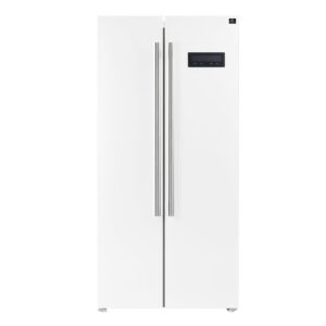 Forno Salerno Espresso 33-Inch White Side-by-Side Refrigerator, 15.6 Cu. Ft.