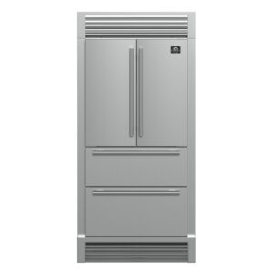 Forno Moena 40-Inch French Door Refrigerator, Stainless Steel, 19.2 cu.ft, Decorative Grill, ENERGY STAR Certified