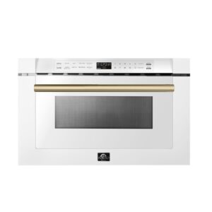 Forno Capoliveri Espresso 24-Inch Microwave Drawer, White, 1.2 cu.ft, 900 Watts, Built-In, Touch Control LCD Display, Auto-Touch Open/Close, 11 Power Levels, Sensor Cooking