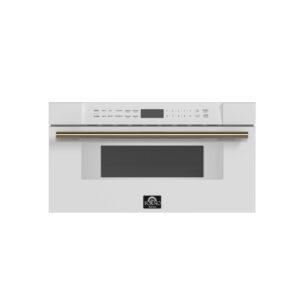 Forno Capoliveri Espresso 30-Inch Microwave Drawer, White, 1.2 cu.ft, 900 Watts, Built-In, Touch Control LCD Display, Auto-Touch Open/Close, 11 Power Levels, Sensor Cooking