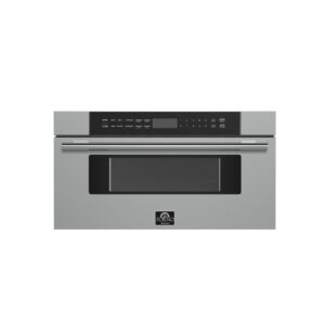 Forno Capoliveri 30-Inch Microwave Drawer, Stainless Steel, 1.2 cu.ft, 900 Watts, Built-In, Touch Control LCD Display, Auto-Touch Open/Close, 11 Power Levels, Sensor Cooking
