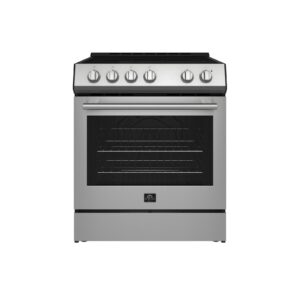 Forno Leonardo 30-Inch Stainless Steel Electric Range, True Convection, Energy Efficient
