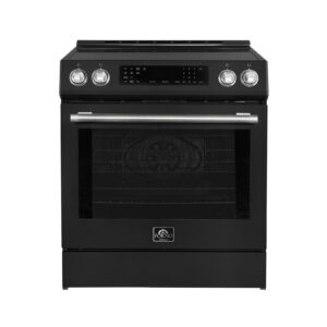 Forno Donatello Espresso 30-Inch Slide-In Black Induction Range, Convection Oven, 5 Cooking Zones, Touch Control Panel  No rating value. Same page link. (0) Write a review
