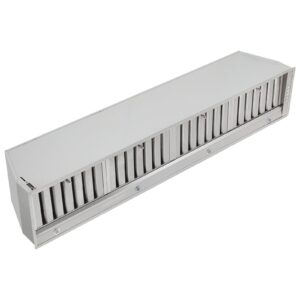 Forno Frassanito 60-Inch Recessed Range Hood, Stainless Steel Baffle Filters, LED Lighting