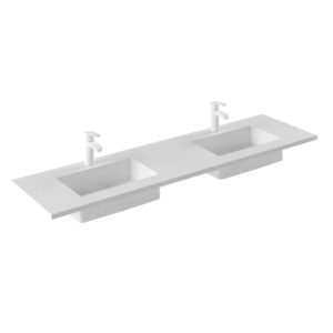 Royo Sky 64" Gel Coat Washbasin - 2 Bowls